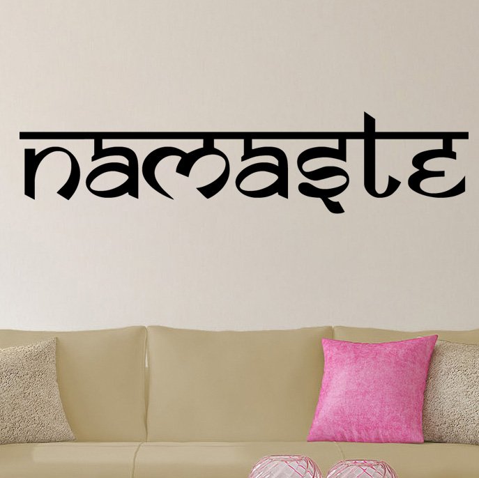 Namaste Sanskrit Style Vinyl Wall Decal