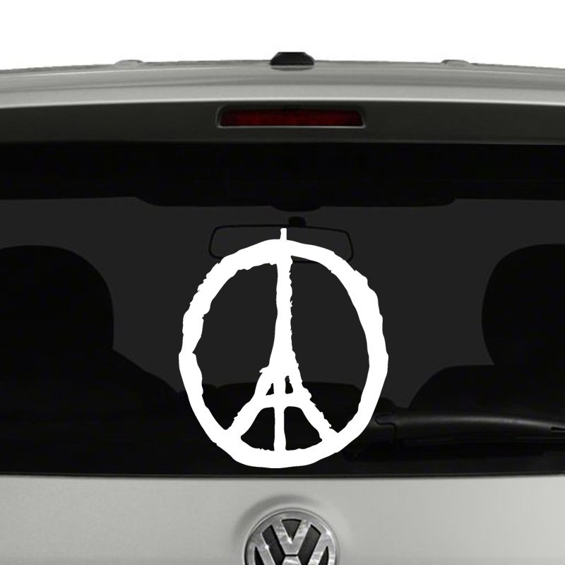 Peace for Paris Vinyl Decal Sticker