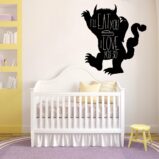 Where the wild things are Inspired Vinyl Wall Decal, Ill eat you up I love you so, Wild things quote