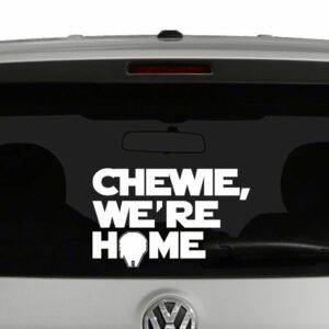 Chewie, We're Home Star Wars Imnspirded Vinyl Decal Sticker Car Window