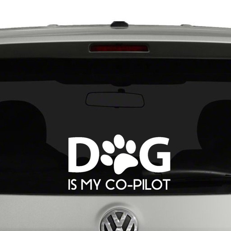 Dog Is My Co-Pilot Vinyl Decal Sticker Car Window