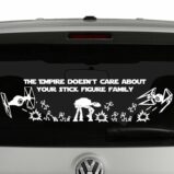 The Empire Doesn't Care About Your Stick Figure Family Battle Scene Vinyl Decal