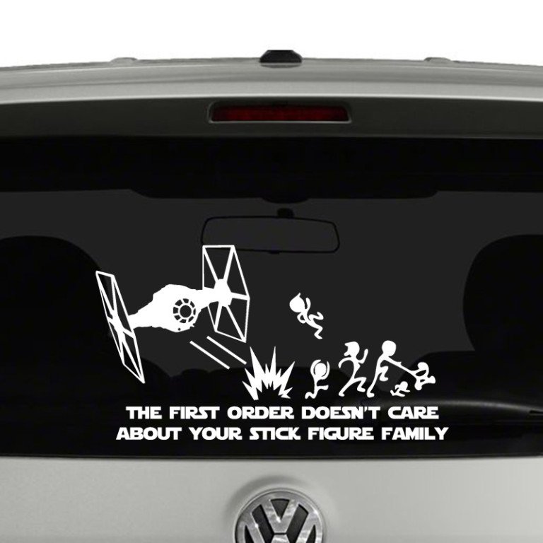 The First Order Doesn't Care About Your Stick Figure Family Vinyl Decal