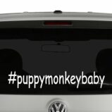 Puppy Monkey Baby Hashtag Vinyl Decal Sticker