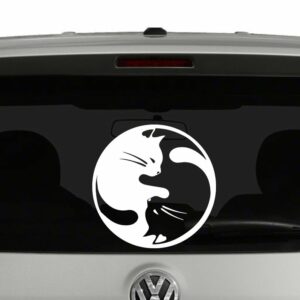 Yin Yang Cats Vinyl Decal Sticker