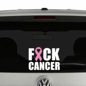 F*CK CANCER Awareness Ribbon Vinyl Decal Sticker