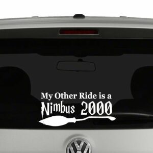 My Other Ride Is A Nimbus 2000 Harry Potter Inspired Vinyl Decal Sticker