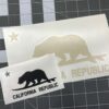 California Republic Surfing Bear Vinyl Decal Sticker