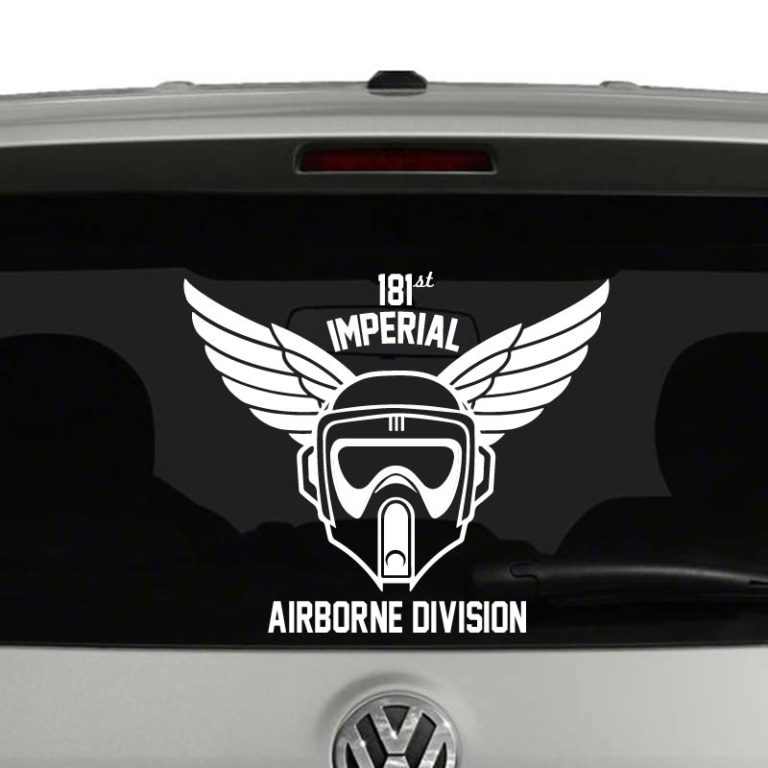 Star Wars Inspired Biker Scout Airborne Vinyl Decal Sticker Car Window