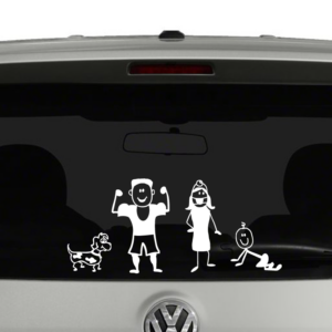 Stick Figure Family Create Your Own Vinyl Decal Sticker Car Window