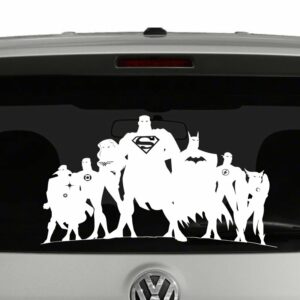 JLA Justice League Inspired Silhouette Vinyl Decal Sticker