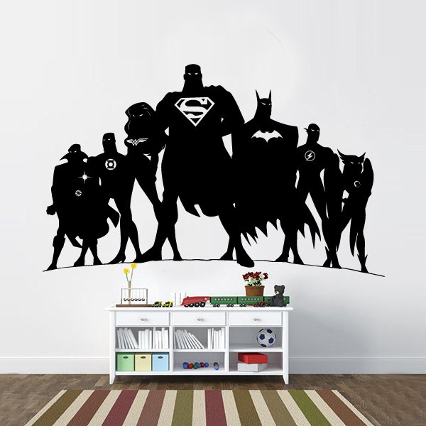 JLA Justice League Inspired Silhouette Vinyl Wall Decal