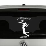 Volleyball Mom Silhouette Vinyl Decal Sticker