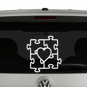 Autism Awareness Heart Puzzle Vinyl Decal Sticker