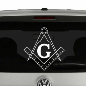 Freemason Emblem Square and Compass Vinyl Decal Sticker