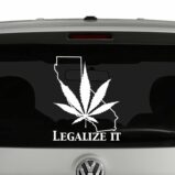 Marijuana Legalize It California Vinyl Decal Sticker