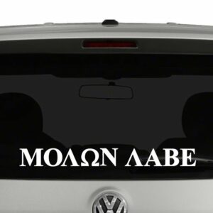 Moon Labe Greek Come And Get Them 2nd Amendment Vinyl Decal Sticker