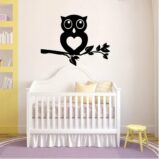 Owl on Branch Vinyl Wall Decal