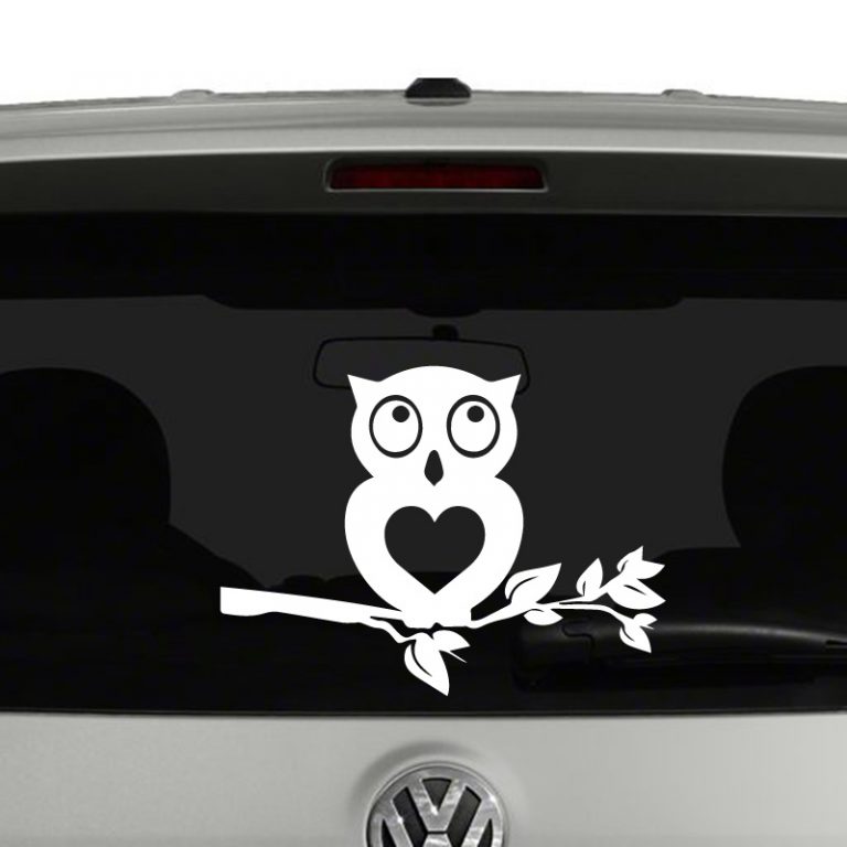 Owl on Branch Vinyl Decal Sticker