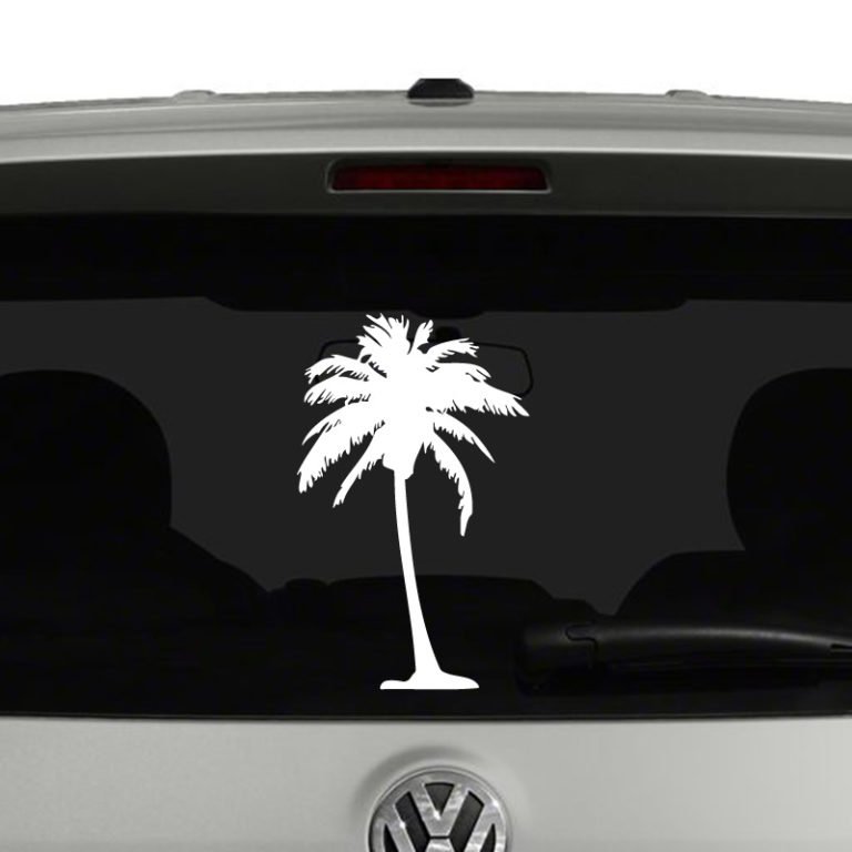 Palm Tree Silhouette Vinyl Decal Sticker