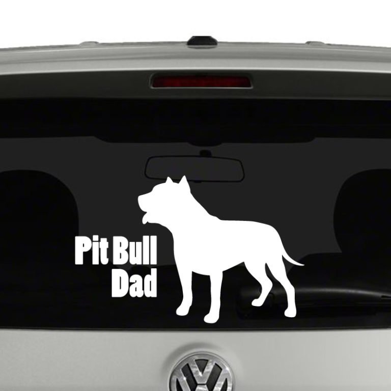 Pitbull Dad Vinyl Decal Sticker