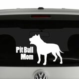 Pit Bull Mom Vinyl Decal Sticker