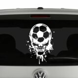 Soccer Ball Skull Vinyl Decal Sticker