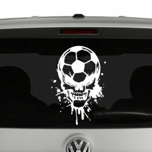 Soccer Ball Skull Vinyl Decal Sticker