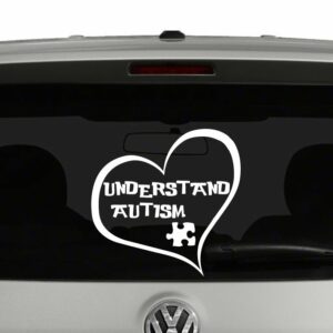 Understand Autism Heart Vinyl Decal Sticker