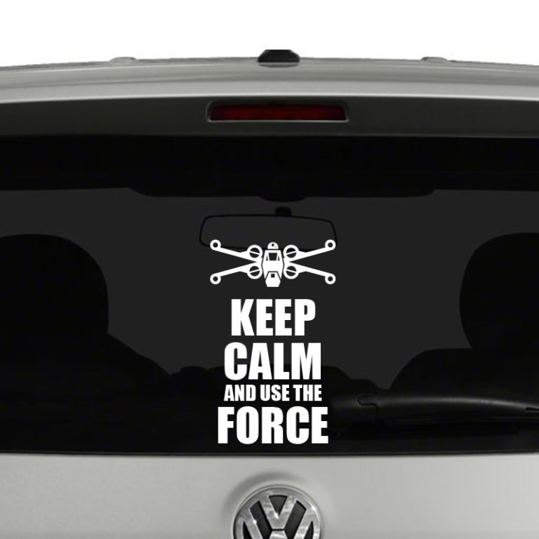 Keep Calm and Use The Force Vinyl Decal Sticker