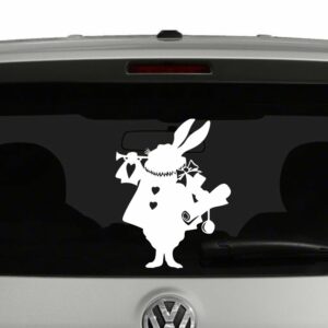 White Rabbit Alice in Wonderland Inspired Vinyl Decal Sticker Car