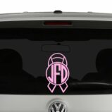 Awareness Ribbon Outline Monogram Vinyl Decal Sticker