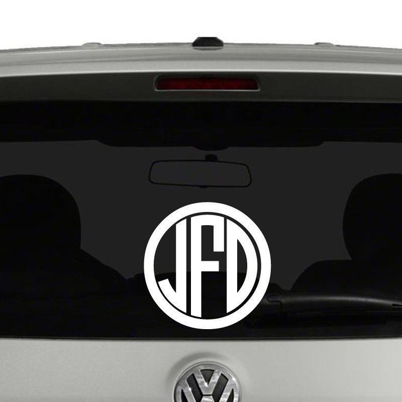 Monogram Initials Window Decal Sticker