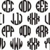 Circle Monograms Vinyl Decal Sticker