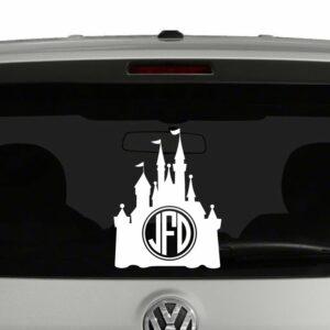 Disney Castle Inspired Monogram Vinyl Decal Sticker