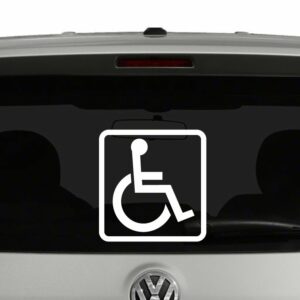 Handicap Wheelchair Vinyl Decal Sticker