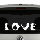 Love Cats - Cats Spell Out Love Vinyl Decal Sticker