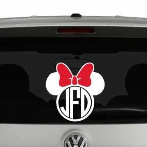 Minnie Mouse Disney Inspired Monogram Vinyl Decal Sticker