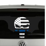 Punisher Skull American Flag Thin Blue Line Vinyl Decal Sticker