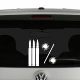 3 Percent Bullets Vinyl Decal Sticker Molon Labe 2nd Amendement