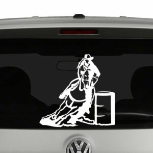 Cowgirl Horse Barrel Racing Vinyl Decal Sticker