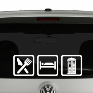 Eat Sleep Doctor Who Tardis Vinyl Decal Sticker