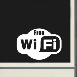 Free Wi Fi Vinyl Decal Sticker Business Windows