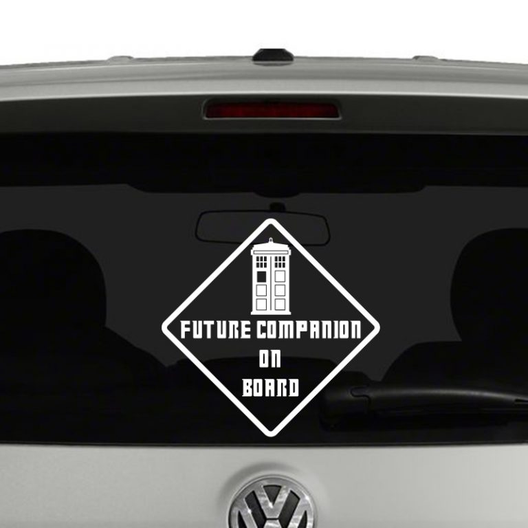 Doctor Who Inspired Future Companion On Board Vinyl Decal Sticker