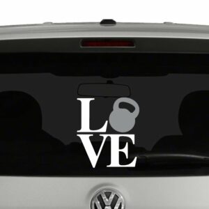 Love Kettlebell Vinyl Decal Sticker