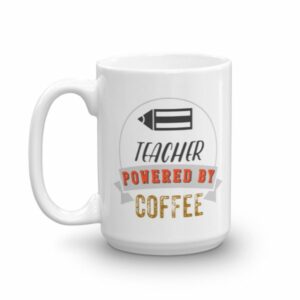 Teacher Powered By Coffee Vintage Log Ceramic Mug