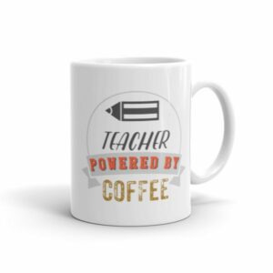 Teacher Powered By Coffee Vintage Log Ceramic Mug