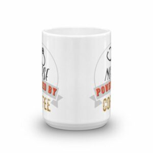 Nurse Powered By Coffee Retro Icon Ceramic Mug