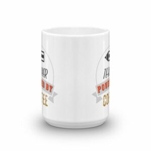 Teacher Powered By Coffee Vintage Log Ceramic Mug