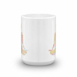 Meditation Word Cloud Meditating Figure Silhouette Mug